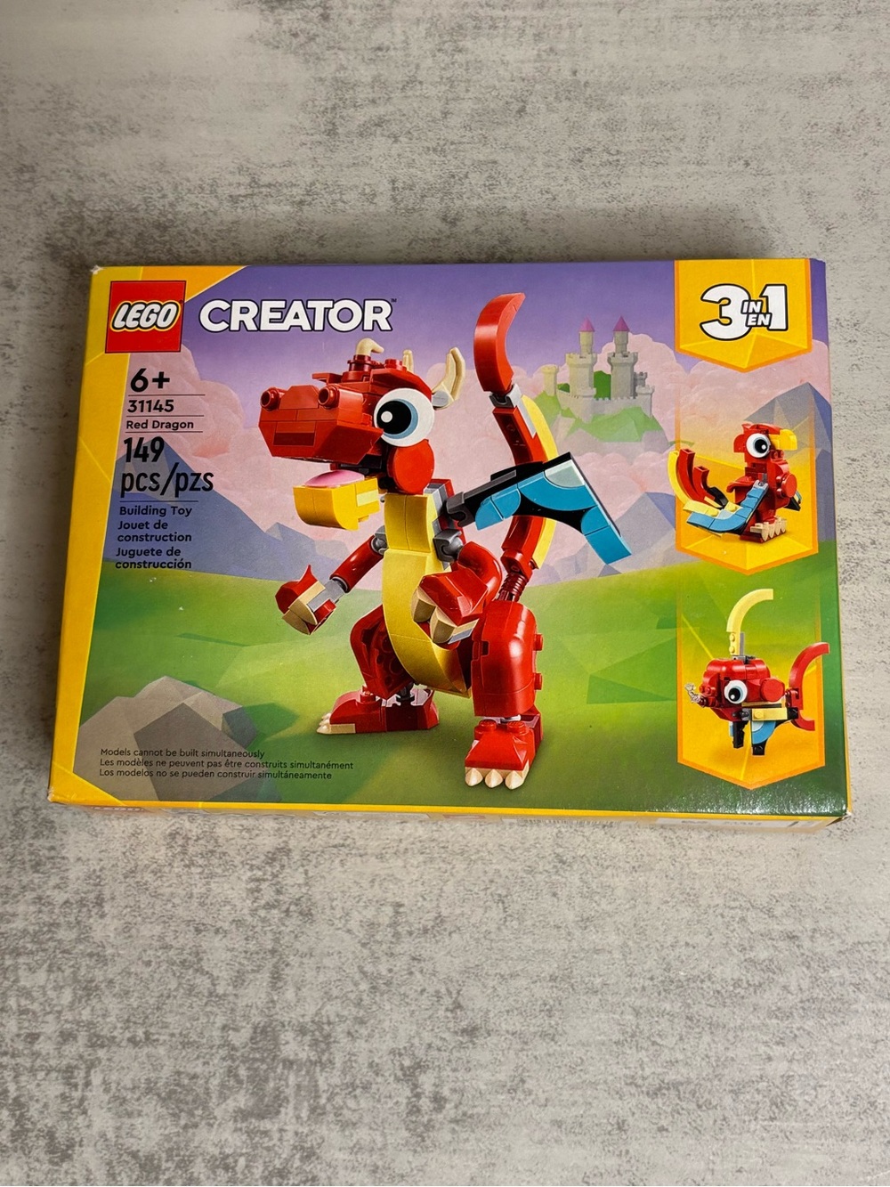Lego Creator 3 in 1 Red Dragon Set (#31145)